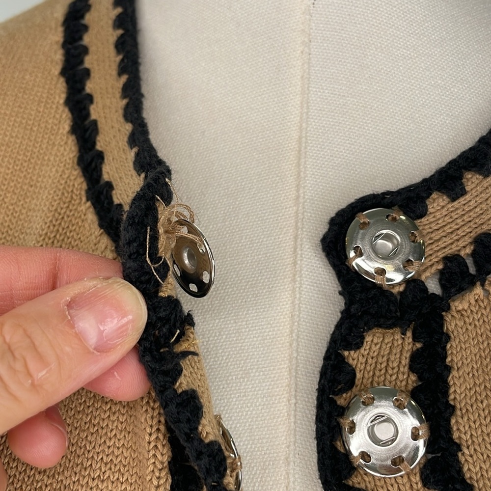 Central Park West Jules Crochet Edge Top, L - Picture 12 of 13